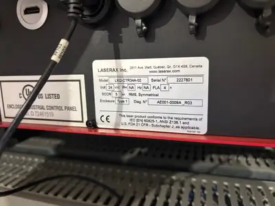 USED LASERAX LASER MARKING SYSTEM
