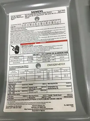 USED SIEMENS HNF361