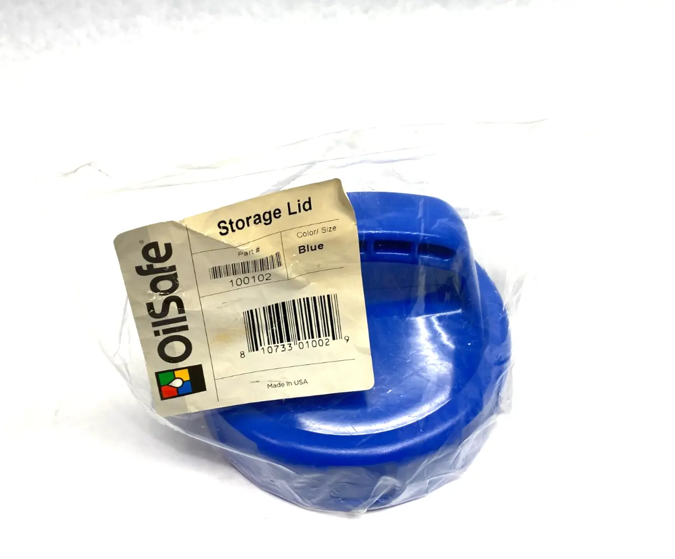 NEW OILSAFE SPILL-PROOF STORAGE LID, BLUE