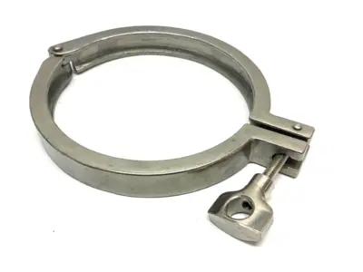 USED VNE CORPORATION HIGH PRESSURE VACUUM CLAMP 6" DIAMETER T304 SS