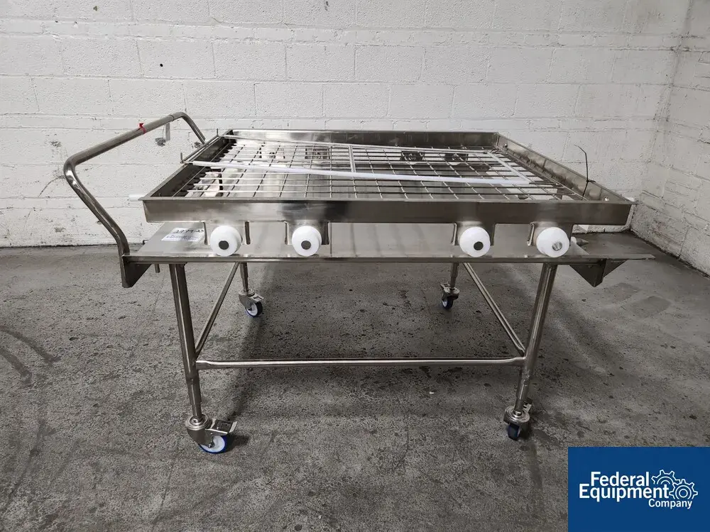 Unknown Stainless Steel Cart, with Roller Rack