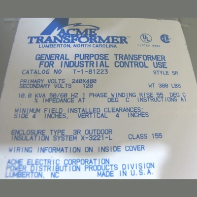 Acme 10 kVA Transformer