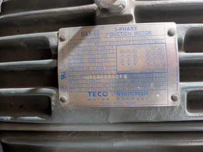 TECO Westinghouse AEEANE N0026 3-Phase Induction Motor 230/460V 184T Frame Used