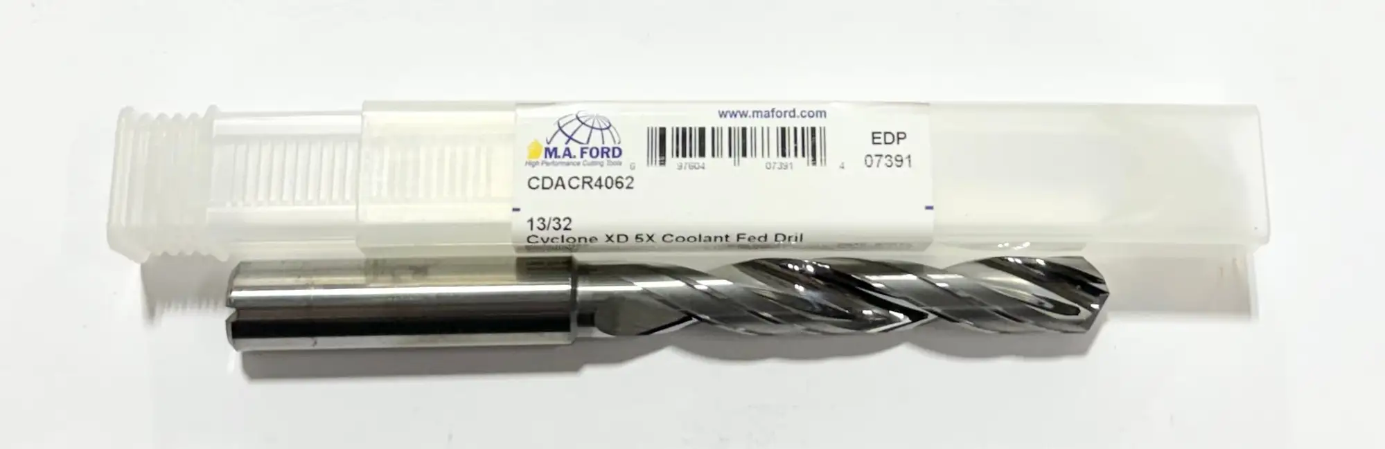 M.A. Ford 13/32" Solid Carbide Drill 5X Coolant Fed Drill 2FL USA