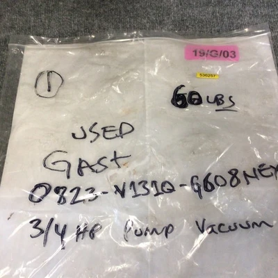 Used Gast 0823-V131Q-G608NEX Valves/Fittings California US | Davliegogo LLC #1726076