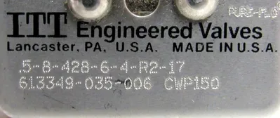 NEW ITT ENGINEERED VALVES .5-8-428-6-4-R2-17 VALVE 5842864R2