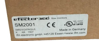 NEW IFM SM2001 MAGNETIC-INDUCTIVE FLOW METER 1.3-160 GPM 18-32VDC
