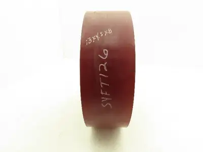 13"x 4-1/2"x 8" Press-On Forklift Tire Polyurethane Smooth Red Square Edge