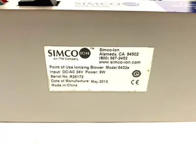 Used ITW Simco SimcoION Point of Use Ionizing Air Blower Blowers Michigan US | Maverick Industrial Sales #1392642