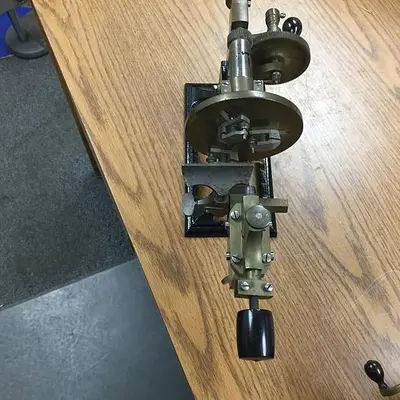 2468-385 Antique Bench Model Watchmaker’s Hand Operated Lathe