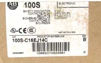 NEW ALLEN BRADLEY 100S-C16EJ14C CONTACTOR SER.B 100SC16EJ14C