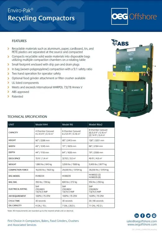 Used ENVIRO-PAK R6X2 Trash Compactors Ohio US | Yoder Brothers machinery 15 #91830