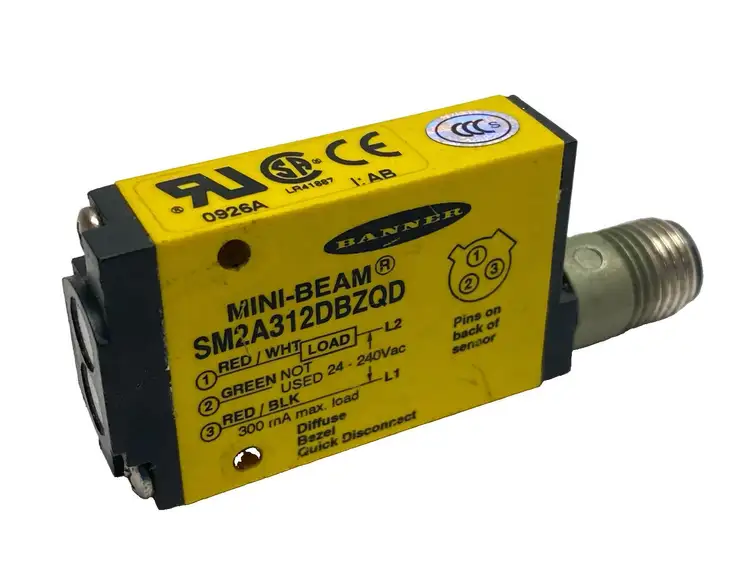 Used Banner Engineering Mini-Beam Series Industry Standard Diffuse Sensor 27429 Photoelectric Sensors Michigan US | Maverick Industrial Sales #1392337