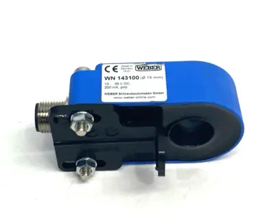 Used Weber Inductive Ring Sensor 15mm Hole Dia. 10-35VDC 200mA PNP Sensors Michigan US | Maverick Industrial Sales #1410862