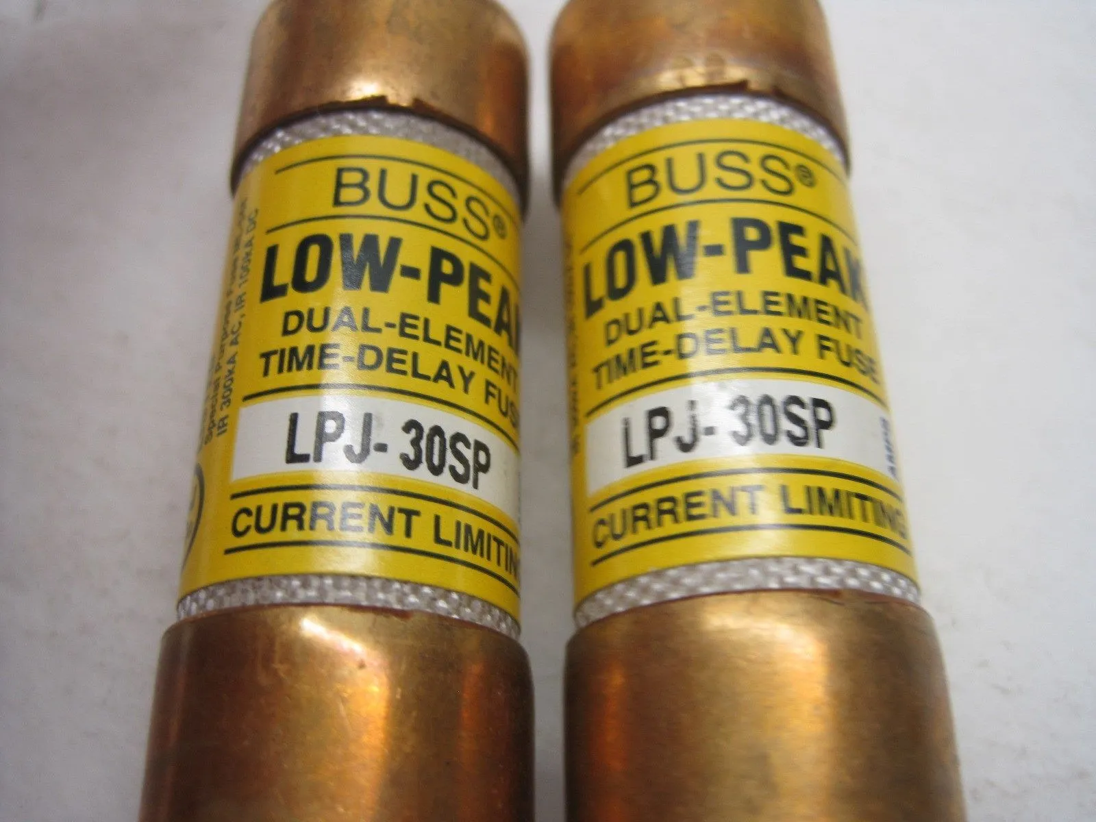 2 USED BUSSMAN LPJ-30SP FUSES LPJ30SP