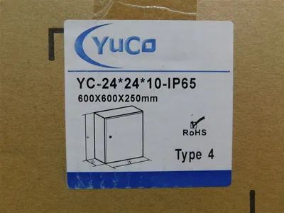 YuCo YC-24*24*10-IP65 UL NEMA 4 Enclosure 600mm x 600mm x 250mm New