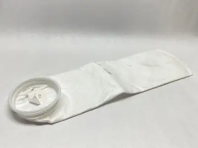USED PALL CORP POLYPROPYLENE FILTER BAG 100 MICRON #2 P FLANGE BOX OF 40