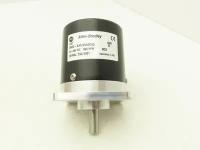 Allen Bradley 845D-SJDZ25ADCK5 Absolute Rotary Encoder 3/8" Shaft 360PPR 	Ser B