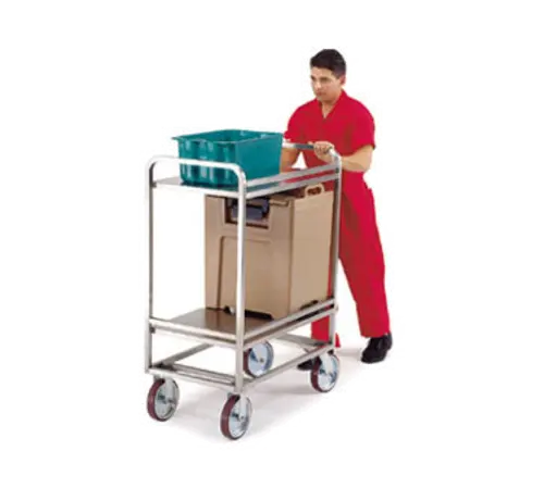 Lakeside 8840 2 Level Stainless Utility Cart w/ 1500 lb Capacity, Flat Ledges