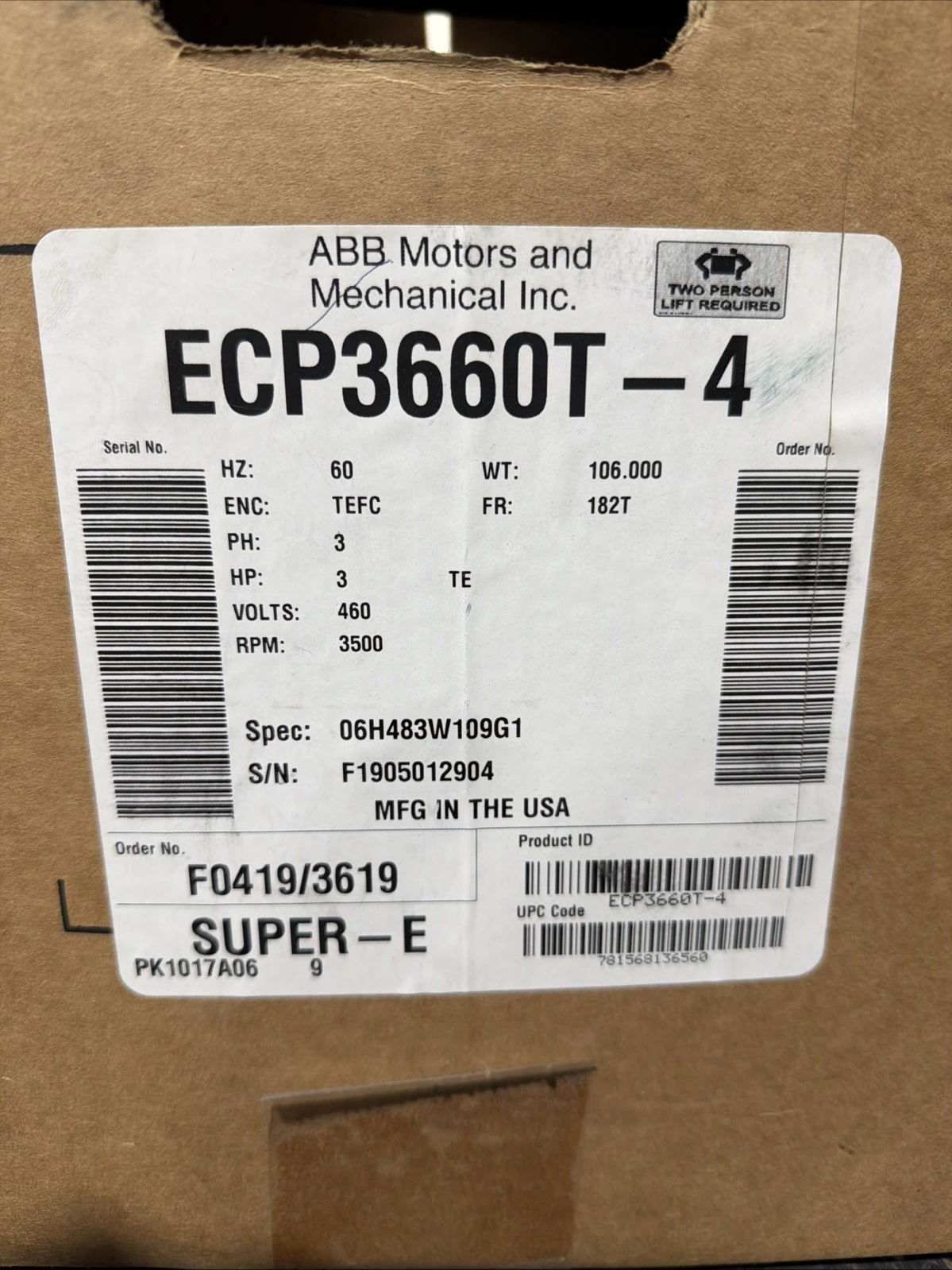 NEW Reliance ECP3660T-4