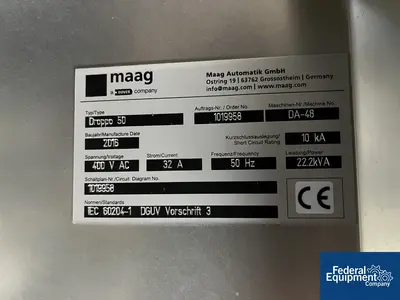 USED Maag Maag  Automatik Drop Pelletizing Prilling System, Model Droppo 50