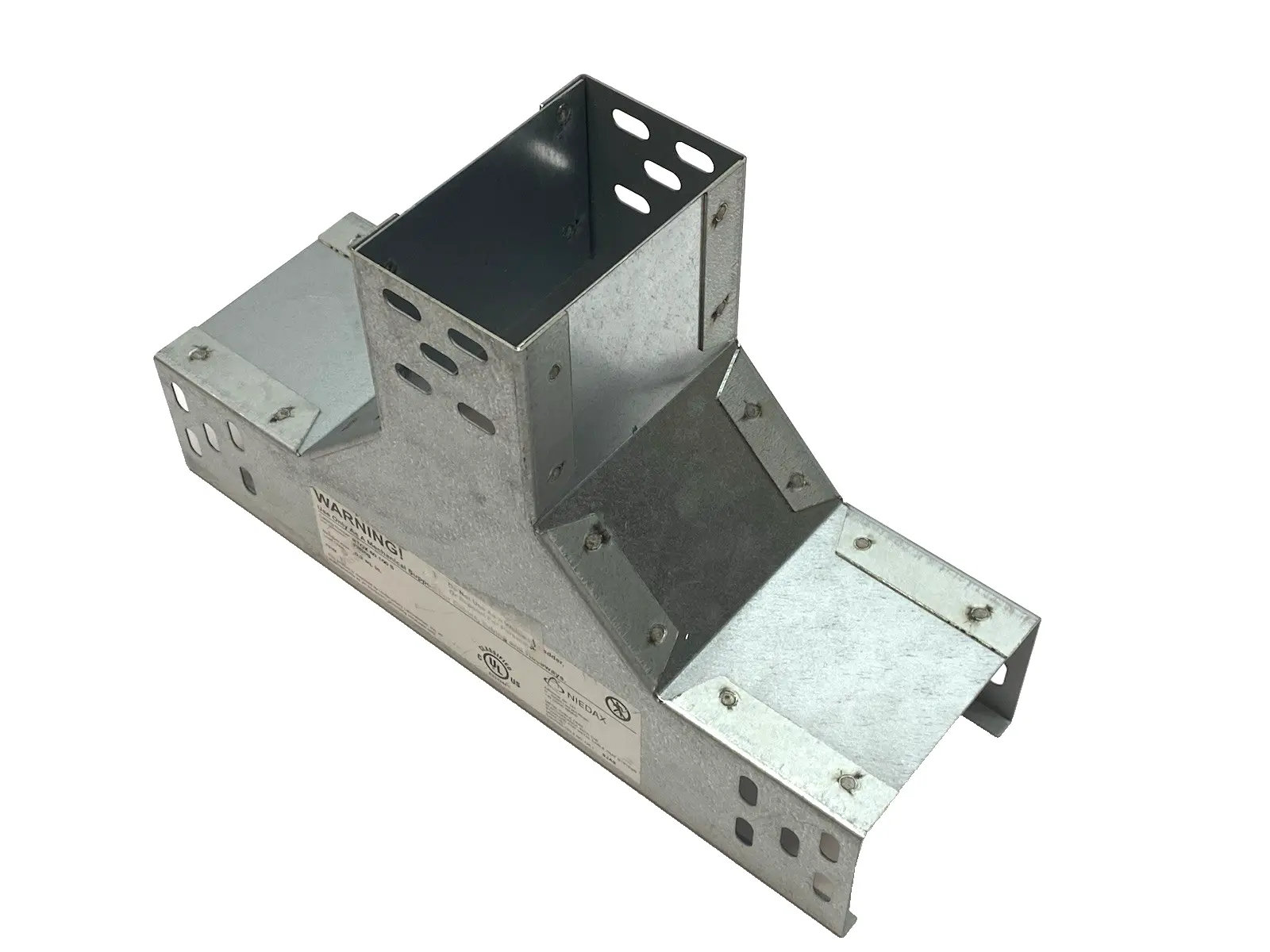 New | in-Stock Niedax Metal Cable Tray Fitting Galvanized 60x100mm Electrical Fittings Michigan US | Maverick Industrial Sales #1393028