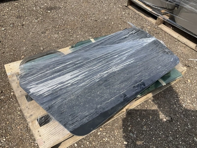 Lot of window glass for semi truck doors and sleeper cabs, used