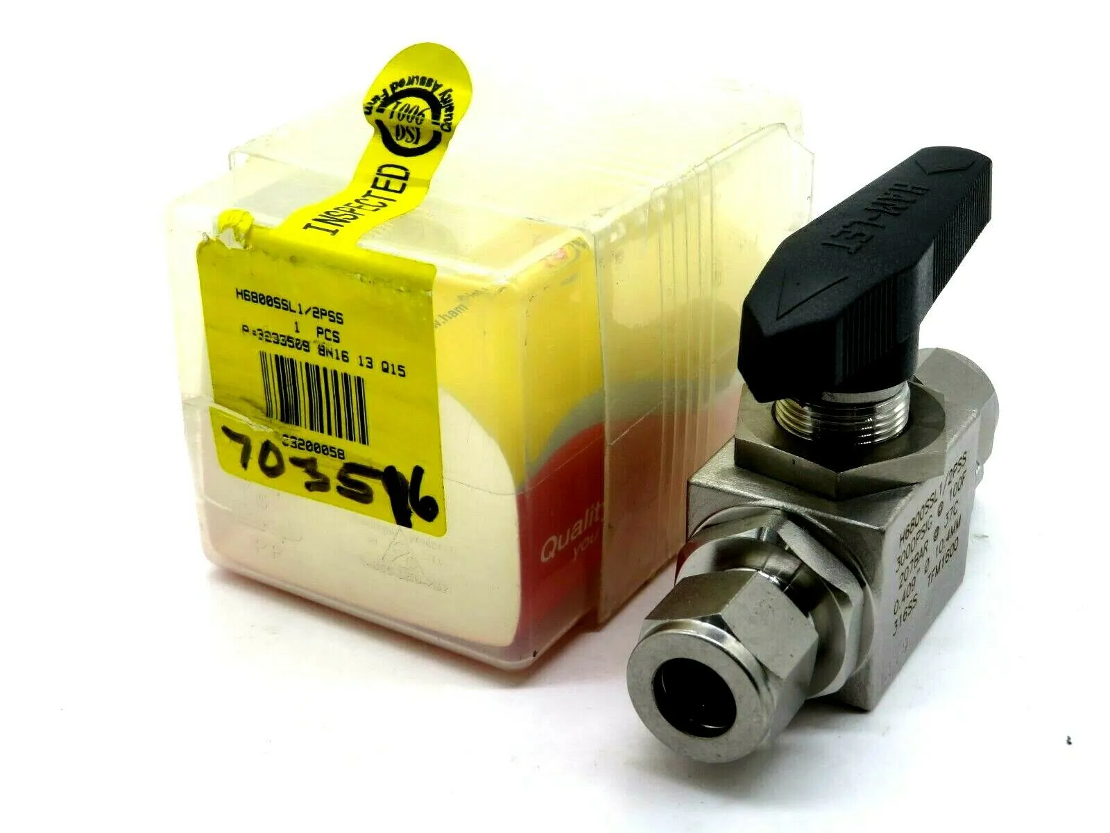 NEW HAM-LET H6800SSL1/2PSS STAINLESS STEEL BALL VALVE
