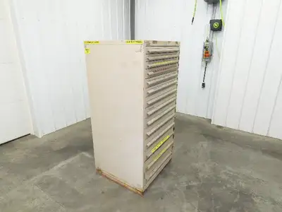 14 Drawer Industrial Tooling Storage Cabinet 30x29x61" Lyon Lista Vidmar Box