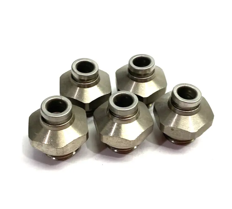 New | in-Stock SMC METAL STRAIGHT MALE FITTING 6MM OD TUBE Hoses | Maverick Industrial Sales #1099401