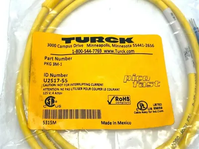 PKG 3M-1 | Turck  Picofast Single Ended Cordset U2517-55 - New