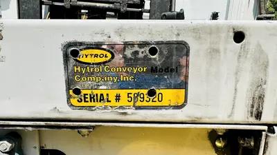 USED HYTROL 16” X 114” FLATTOP BELT CONVEYOR / SMOOTH TOP BELT