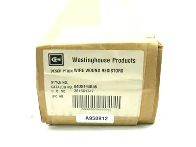 NEW SEALED WESTINGHOUSE 04D5194G08 WIRE WOUND RESISTORS