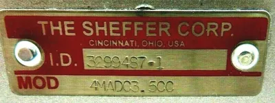 NEW SHEFFER CORP. 4MADC3.5CC PNEUMATIC CYLINDER 3299487-1 4MADC35CC