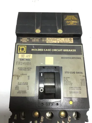 Square D FA34060 Molded Case Circuit Breaker 3Pole 80Amp