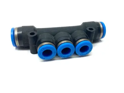 USED FESTO PNEUMATIC PUSH-IN MULTIPLE DISTRIBUTOR FITTING