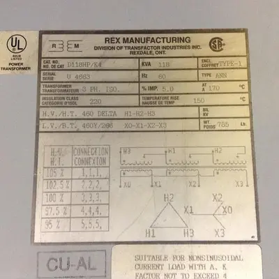 USED REX MANUFACTURING D118HP/K4