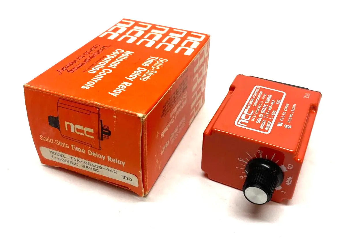USED NCC NATIONAL CONTROLS CORP SOLID-STATE TIME DELAY RELAY 6-600SEC