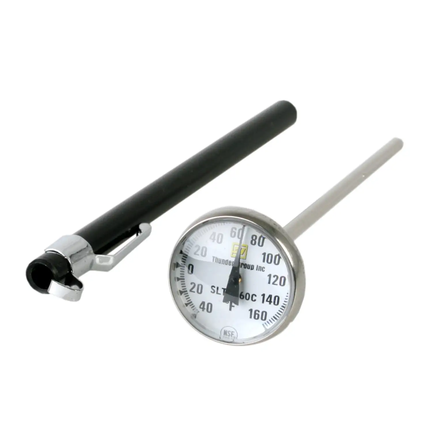 Thunder Group SLTH160 1 1/8" Dial Type Pocket Thermometer w/ 5" Stem, -40° to 160°F - 12, (each)