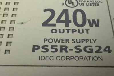 USED IDEC PS5R-SG24 POWER SUPPLY 240W 10A 24VDC