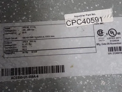 Used GOULDS ACS550U1059A4 AC Drive Control Module Ohio US | HGR 24 #747448