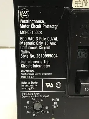 USED WESTINGHOUSE MCP03150CR