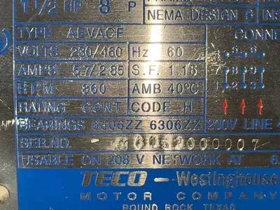 Used TECOWESTINGHOUSE _UNKNOWN_ Motors (misc) Ohio US | HGR 24 #1503777