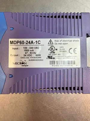 Micron MDP60-24A-1C Power Supply - 100-240VAC 1500 Ma 47-63Hz ( 9.3.4)