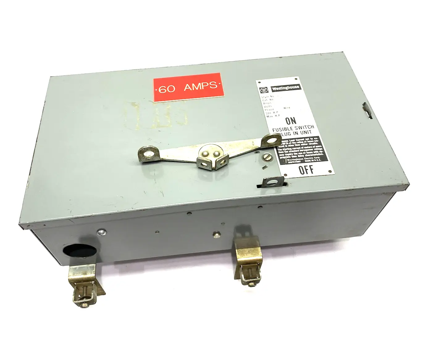 USED WESTINGHOUSE FUSIBLE PLUG-IN SWITCH UNIT TAP-362 60A 3-PHASE