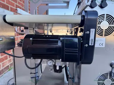 USED DORNER STAINLESS STEEL CONVEYOR INSPECTION MACHINE W/ OPTEL CONTROLLER