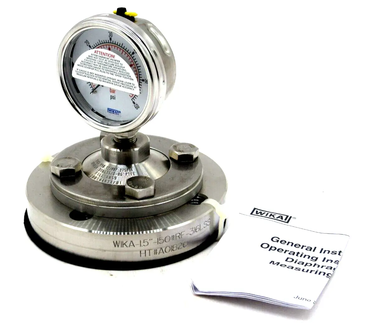 NEW WIKA RF-316LSS PRESSURE GAUGE FLANGE 1.5"-150 RF316LSS