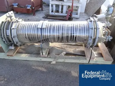 USED Chem Flowtronics 160 Sq Ft QVF Corning Coil Condenser, 316L S/S, 150#