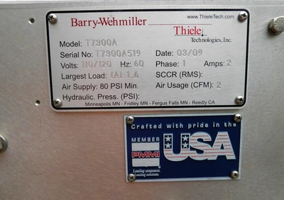 USED BARRY WEHMILLER T7300A