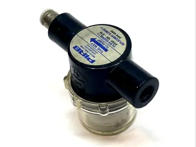 USED PIAB VACUUM FILTER 1/8" NPT 10ΜM INLINE PLASTIC HOUSING